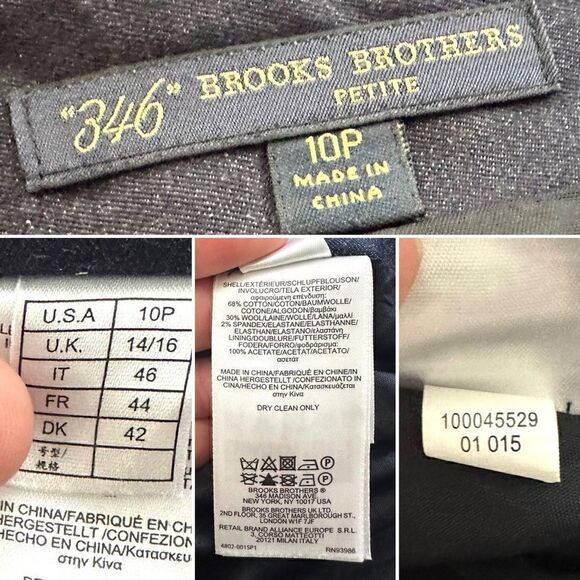 Brooks Brothers Wool Navy Pencil Skirt Career size 10P - Picture 10 of 16